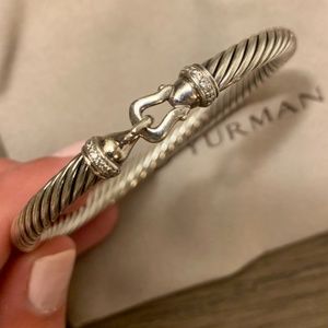 David Yurman Cable Buckle Diamond Bracelet 5mm